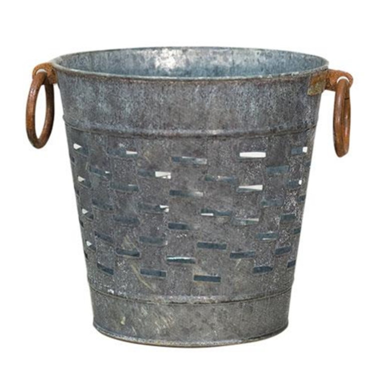 Gracie Oaks Galvanized Metal Bucket & Reviews Wayfair